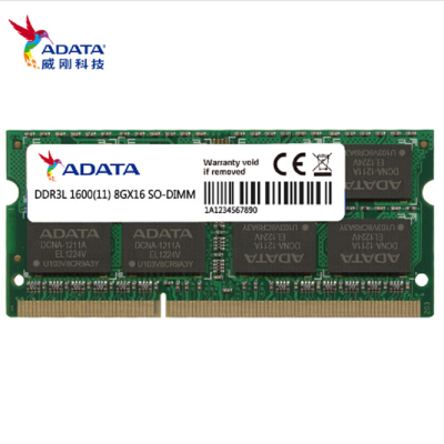 威刚万紫千红8G笔记本内存(DDR3L 1600 单条8GB 笔记本内存条 低电压版 万紫千红 3年保)