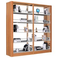 钱柜 1940*490*2040mm 双面一列两组五层 展示书架 灰白色 (单位:个)