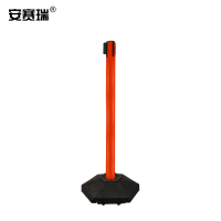 安赛瑞 带轮型塑料伸缩隔离柱 25607-2 一米线栏杆隔离警示柱机场护栏杆(2个装) 伸缩栏杆红/白警戒线 单位:组