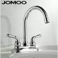 九牧(JOMOO)全铜双孔面盆龙头双把浴室柜冷热水旋转龙头2203-250/1C1-Z 单个装