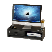 电脑显示器增高架带抽屉垫高屏幕底座办公室台式桌面收纳置物架子