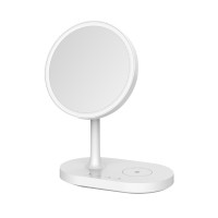 WUNAME 无线充电化妆镜美妆镜创意礼品小夜灯LYM-015白色 单个装