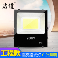 启道led投光灯户外防水探照射灯50W100W庭院灯投射灯室外工程照明