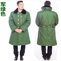 军大衣 纯棉花 长款保安服