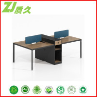 质久 四人位职员桌 ZJ-LK-GZ1024 幻影柚木+铁灰色