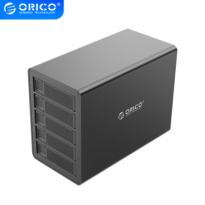 奥睿科(ORICO)3559RU3磁盘阵列硬盘柜2.5/3.5英寸SATA串口USB3.0免工具存储柜全铝五盘位(RAID)