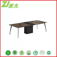 质久 会议桌 ZJ-LK-GH1528 乌金柚木+铁灰