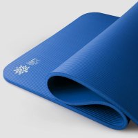 奥义瑜伽垫高密度丁腈橡胶加厚加长男女健身垫防滑运动垫子深蓝(含绑带网包)