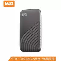 西部数据(WD)1TB Type-C固态移动硬盘(PSSD) My Passport随行SSD版 深空灰 NVMe技术