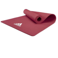 阿迪达斯瑜伽垫酒红色