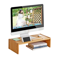 电脑显示器增高托架 加厚纯竹 原色 高度可调