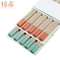 拾画 抗菌合金筷子 不锈不发霉家用防滑筷子10双装 鱼悦款SK-6213