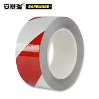 安赛瑞 反光划线胶带（红/白）50mm×22m 条纹警示反光胶带 14206 50cm×22m 单位：卷