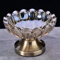 S-还真欧式创意水晶玻璃果盘茶几家居摆件