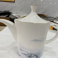 kaco 茶壶高骨瓷金边