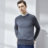 鄂尔多斯 | MEN'S [可机洗精纺款]易打理美丽诺羊毛纯羊毛衫男