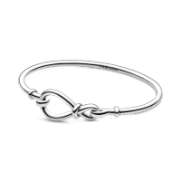 Pandora潘多拉925银永恒符号花结手镯浪漫气质 永恒符号花结手镯