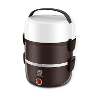 创意注水加热饭盒 咖啡色