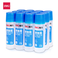得力(deli) 7303 125ml高粘度液体胶 学习办公通用胶水12只装 办公用品