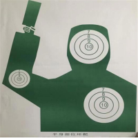 华腾靶纸射击训练打靶纸靶杆靶标靶板靶子 半身部位环靶 1000张