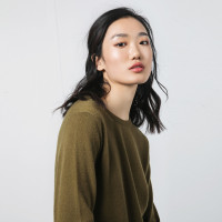 ERDOS 通勤简约圆领中袖纯色百搭女针织羊绒连衣裙温暖舒适