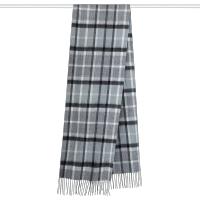 鄂尔多斯1980 秋冬经典格纹易搭配羊绒水纹格子围巾