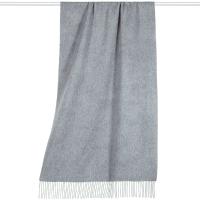 鄂尔多斯1980 秋冬纯羊绒双色双面水纹双层大围巾披肩