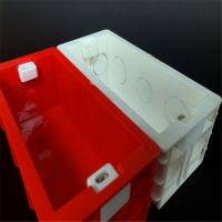 德力西(DELIXI)118-4位暗装接线盒红色