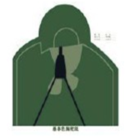 华腾靶纸打靶器材射击训练用品靶杆靶标靶板 基本色胸环靶