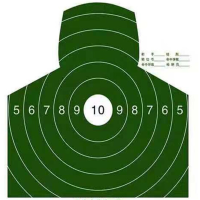 华腾靶纸打靶器材射击训练用品靶杆靶标靶板 狙1击步1枪胸环靶