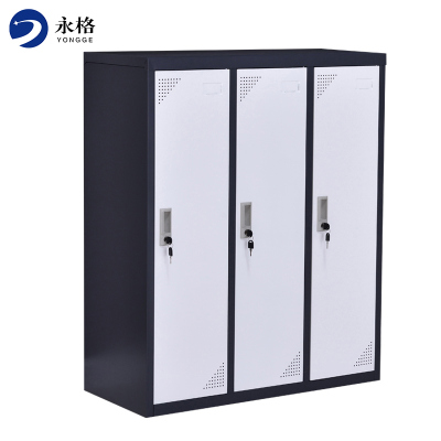 永格三门拆装柜矮柜钢制更衣柜健身房家用员工宿舍储物存包柜