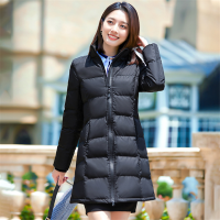 森团职业羽绒棉服女中长款