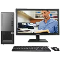 联想(Lenovo)扬天T4900k 商用家用办公台式机电脑整机(十代I3-10100 4GB 1TB 集显 无光驱)23.8英寸显示器
