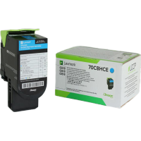 [精选]利盟(Lexmark)70C8HCE高容粉盒 适用利盟CS310/410/510dn/de 青色 页产量3k