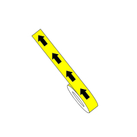 安赛瑞 11991 标识胶带（黄黑箭头）箭头警示胶带 地面警示带 警示标识胶带 7.5cm×22m 单位：卷