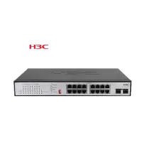 华三(H3C)S1218F-PWR 16口千兆PoE交换机(单位:台)黑色