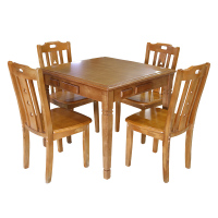 哈洋葱橡木组合家具办公桌餐桌椅单位餐桌椅棋牌桌椅 一桌四椅