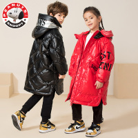 史努比儿童羽绒服女童外套冬加厚男童中长款洋气中大童新款潮 FK002Y