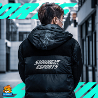 SN定制款长款羽绒服选手同款加厚羽绒服-S码(定制款非质量问题不退换)