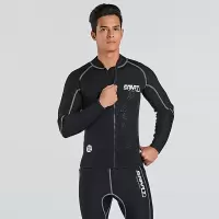鲨巴特加绒3MM潜水服男分体保暖长袖长裤冬泳衣服训练防寒冲浪服一套