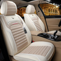 坐垫 北汽BJ80 亚麻,全包围,米白色,四季通用,强生