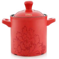 多样屋盛世牡丹耐热陶瓷深汤锅