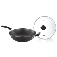 美的/Midea CZ32B5 锅具 铁锅32cm电磁炉燃气灶明火通用 铸铁炒锅无涂层生铁老式