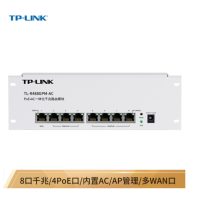 TP-LINK 千兆一体化路由模块 4口PoE 内置AC管理AP 双WAN口叠加 支持APP TL-R488GPM-AC