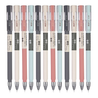 晨光(M&G) AGPA0404 全针管中性笔 本味中性水笔 办公水笔 0.5mm 笔杆颜色随机 12支/盒 单盒装