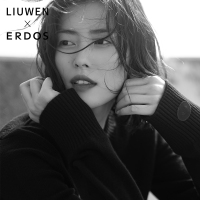 刘雯联名款 纯羊绒低领猪鼻装饰针织衫毛衣