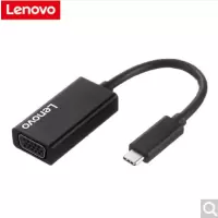 联想 C202 Type-C扩展坞 USB-C转VGA转换器黑色