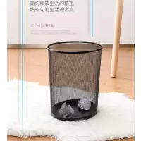 得力(deli)金属网纹圆形笔筒 简约创意桌面笔筒