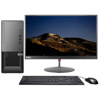 联想(Lenovo)扬天T4900K 商用家用台式机电脑整机 定制(i3-10100 8GB 1TB+128GB 集显 无光驱) 23.8英寸屏显示器