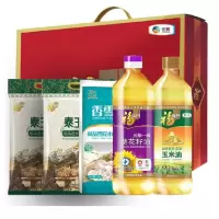 中粮 福临门 米面油礼盒D 米面油组合员工福利 3000g+1800ml 百件起发